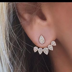 Tear Drop Earrings, Silver